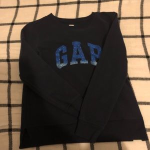 Gap blue glitter sweater